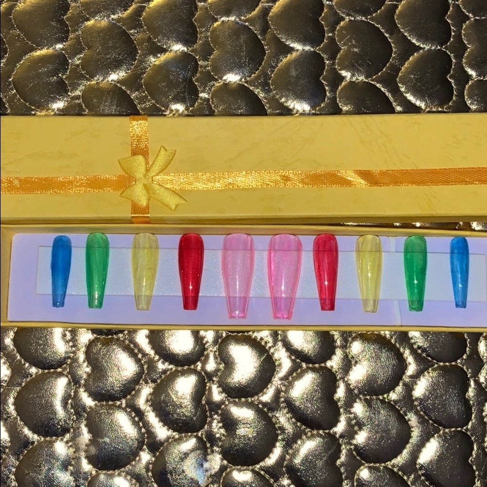 Rainbow Jelly press ons 🌈